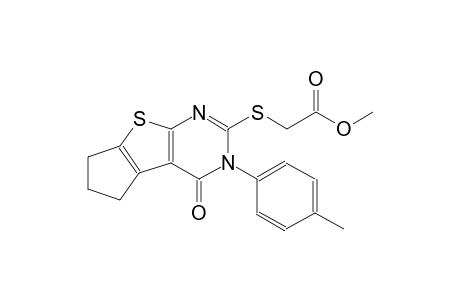methyl {[3-(4-methylphenyl)-4-oxo-3,5,6,7-tetrahydro-4H-cyclopenta[4,5]thieno[2,3-d]pyrimidin-2-yl]sulfanyl}acetate