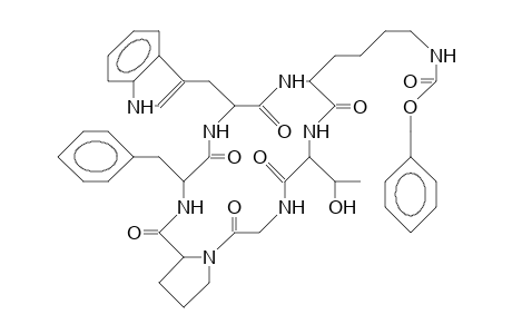 Cyclo(phenylalanyl-D-tryptophyl-[E-benzyloxycarbonyl-lysyl]-threonyl-glycyl-prolyl)