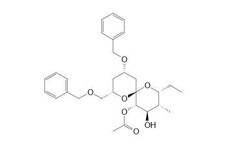 1,7-Dioxaspiro[5.5]undecane-4,5-diol, 2-ethyl-3-methyl-10-(phenylmethoxy)-8-[(phenylmethoxy)methyl]-, 5-acetate, [2R-[2.alpha.,3.beta.,4.beta.,5.alpha.,6.beta.(8S*,10S*)]]-