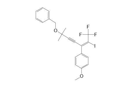 (E)-6-BENZYLOXY-1,1,1-TRIFLUORO-2-IODO-6-METHYL-3-PARA-METHOXYPHENYL-2-HEPTEN-4-YNE
