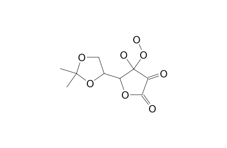 5-(2,2-dimethyl-1,3-dioxolan-4-yl)-4-hydroperoxy-4-hydroxy-tetrahydrofuran-2,3-quinone