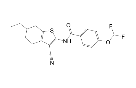 N-(3-cyano-6-ethyl-4,5,6,7-tetrahydro-1-benzothien-2-yl)-4-(difluoromethoxy)benzamide