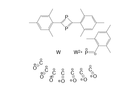 Tungsten(II) 2,4-bis(2,4,6-trimethylphenyl)-1,3-diphosphete-(2,4,6-trimethylphenyl)methylenephosphanide tungsten heptacarbonyl