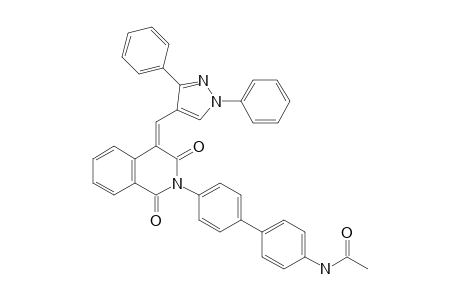 (Z)-N-(4'-(4-((1,3-diphenyl-1H-pyrazol-4-yl)methylene)-1,3-dioxo-3,4-dihydroisoquinolin-2(1H)-yl)biphenyl-4-yl)acetamide