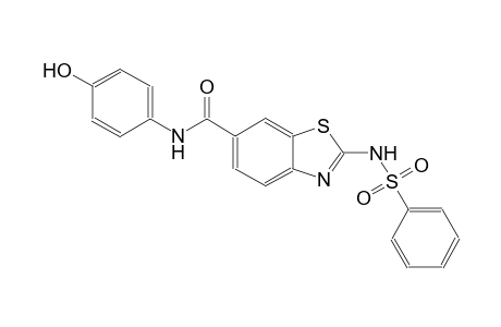 6-benzothiazolecarboxamide, N-(4-hydroxyphenyl)-2-[(phenylsulfonyl)amino]-