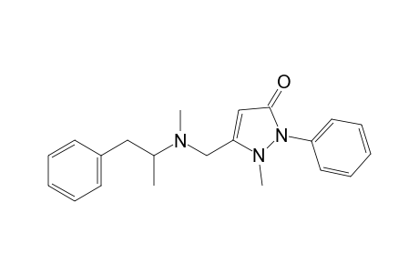 2-methyl-3-{[methyl(alpha-methylphenethyl)amino]methyl}-1-phenyl-3-pyrazolin-5-one