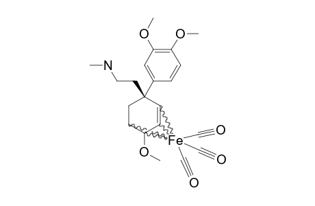 (+/-)-TRICARBONYL-[(1,2,3,4-ETA)-5-BETA-(3',4'-DIMETHOXYPHENYL)-2-METHOXY-5-ALPHA-[2''-(METHYLAMINO)-ETHYL]-1,3-CYCLOHEXADIENE]-IRON-(0)
