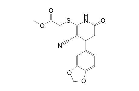 acetic acid, [[4-(1,3-benzodioxol-5-yl)-3-cyano-1,4,5,6-tetrahydro-6-oxo-2-pyridinyl]thio]-, methyl ester