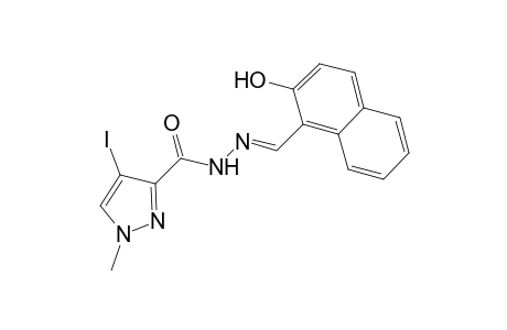4-Iodo-1-methyl-1H-pyrazole-3-carboxylic acid (2-hydroxy-naphthalen-1-ylmethylene)-hydrazide