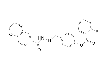 1,4-benzodioxin-6-carboxylic acid, 2,3-dihydro-, 2-[(E)-[4-[(2-bromobenzoyl)oxy]phenyl]methylidene]hydrazide