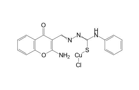 2-amino-3-{[({[(chlorocuprio)sulfanyl](phenylamino)methylidene}amino)imino]methyl}-4H-chromen-4-one