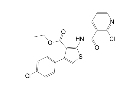 ethyl 4-(4-chlorophenyl)-2-{[(2-chloro-3-pyridinyl)carbonyl]amino}-3-thiophenecarboxylate