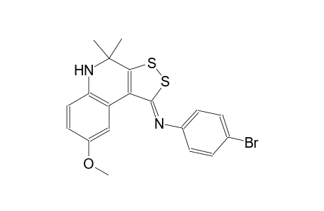 4-bromo-N-[(1Z)-8-methoxy-4,4-dimethyl-4,5-dihydro-1H-[1,2]dithiolo[3,4-c]quinolin-1-ylidene]aniline