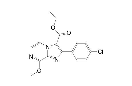 8-METHOXY-3-ETHOXYCARBONYL-2-(4'-CHLOROPHENYL)-IMIDAZO-[1,2-A]-PYRAZINE