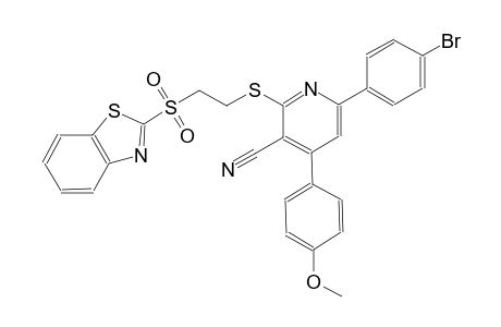 2-{[2-(1,3-benzothiazol-2-ylsulfonyl)ethyl]sulfanyl}-6-(4-bromophenyl)-4-(4-methoxyphenyl)nicotinonitrile