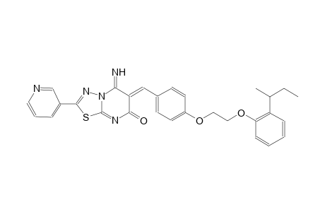 (6Z)-6-{4-[2-(2-sec-butylphenoxy)ethoxy]benzylidene}-5-imino-2-(3-pyridinyl)-5,6-dihydro-7H-[1,3,4]thiadiazolo[3,2-a]pyrimidin-7-one
