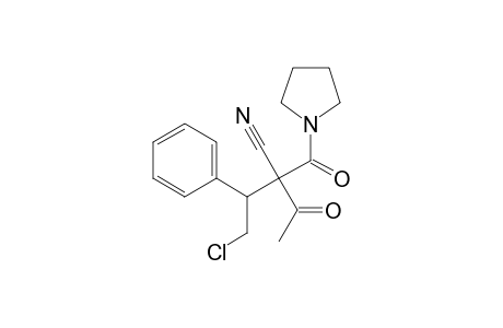 2-acetyl-4-chloro-3-phenyl-2-(pyrrolidine-1-carbonyl)butyronitrile