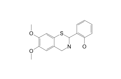 6,7-DIMETHOXY-2-(2-HYDROXYPHENYL)-3,4-DIHYDRO-2H-1,3-BENZOTHIAZINE