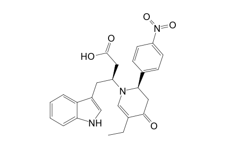 (6RS)-N-((S)-1-Carboxymethyl-2-[indol-3-yl]ethyl)-3-ethyl-4-oxo-6-(4'-nitropheny)-2,3-didehydropiperidine
