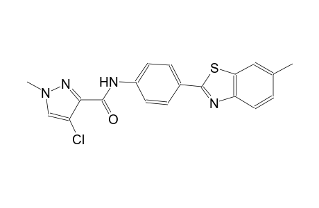 4-chloro-1-methyl-N-[4-(6-methyl-1,3-benzothiazol-2-yl)phenyl]-1H-pyrazole-3-carboxamide