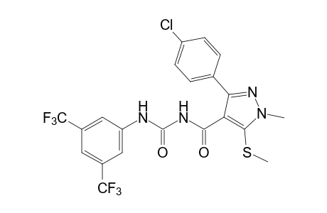 1-{[3-(p-CHLOROPHENYL)-1-METHYL-5-(METHYLTHIO)PYRAZOL-4-YL]CARBONYL}-3-(alpha,alpha,alpha,alpha',alpha',alpha'-HEXAFLUORO-3,5-XYLYL)UREA