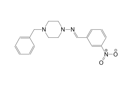 4-benzyl-N-[(E)-(3-nitrophenyl)methylidene]-1-piperazinamine