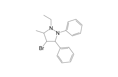 4-Bromo-2-ethyl-3-methyl-1,5-diphenylpyrazolidine
