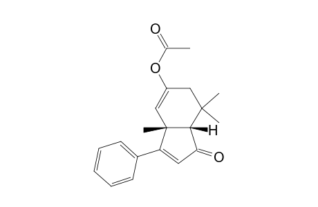 (3aR*,7aS*)-3a,7,7-Trimethyl-1-oxo-3-phenyl-3a,6,7,7a-tetrahydro-1H-inden-5-yl acetate