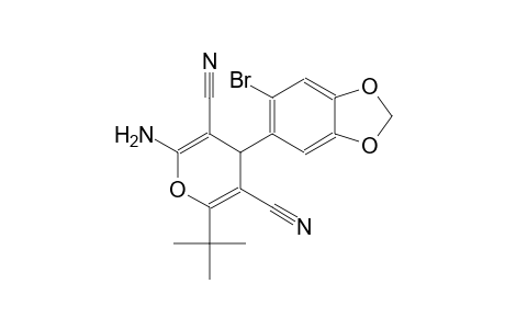 2-amino-4-(6-bromo-1,3-benzodioxol-5-yl)-6-tert-butyl-4H-pyran-3,5-dicarbonitrile