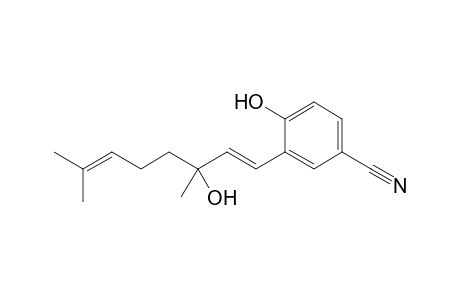 1-(2-Hydroxy-5-cyanophenyl)-3,7-dimethylocta-1,6-dien-3-ol