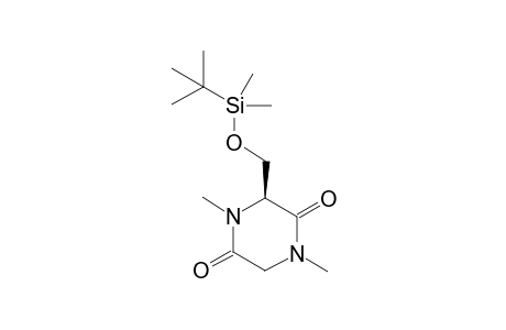 (S)-3-(t-Butyldimethylsilyloxymethyl)-1,4-dimethylpiperazine-2,5-dione