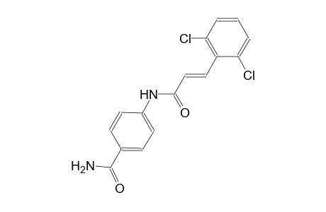 4-{[(2E)-3-(2,6-dichlorophenyl)-2-propenoyl]amino}benzamide