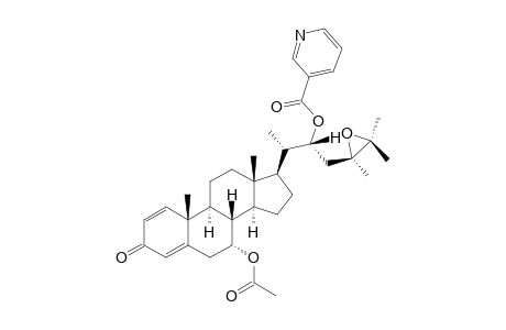 PETUNIASTERONE-C-22-NICOTINATE-7-ACETATE;(22R,24S)-7-ALPHA-ACETOXY-24,25-EPOXY-22-NICOTINOYLOXY-ERGOSTA-1,4-DIEN-3-ONE
