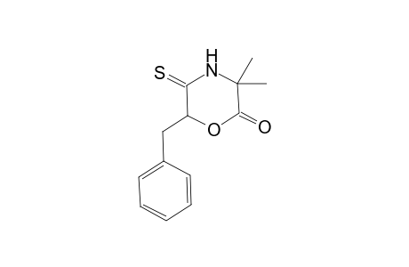 6-Benzyl-3,3-dimethyl-5-thioxomorpholin-2-one