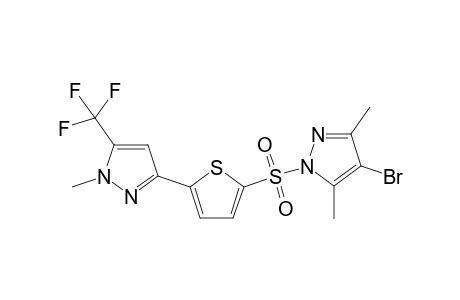 4-Bromo-3,5-dimethyl-1-({5-[1-methyl-5-(trifluoromethyl)-1H-pyrazol-3-yl]-2-thienyl}sulfonyl)-1H-pyrazole