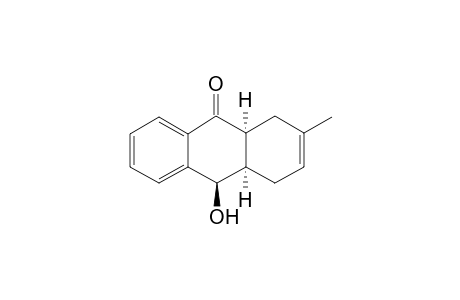 (-)-(4aR,9aS,10R)-1,4,4a,9a,10-pentahydro-10-hydroxy-2-methyl-anthracen-9-one (rubiasin B)