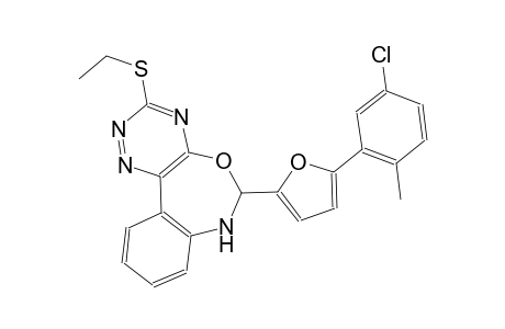 6-[5-(5-chloro-2-methylphenyl)-2-furyl]-3-(ethylsulfanyl)-6,7-dihydro[1,2,4]triazino[5,6-d][3,1]benzoxazepine