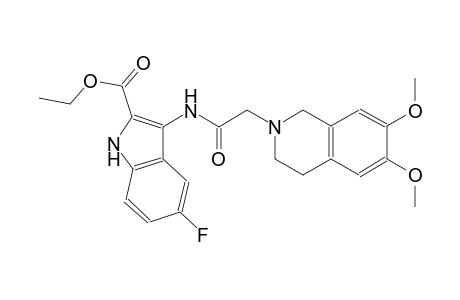 ethyl 3-{[(6,7-dimethoxy-3,4-dihydro-2(1H)-isoquinolinyl)acetyl]amino}-5-fluoro-1H-indole-2-carboxylate