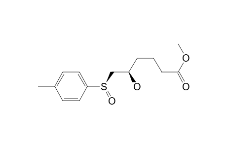 (+)-methyl [5R,(S)R]-5-hydroxy-6-(p-tolylsulfinyl)hexanoate