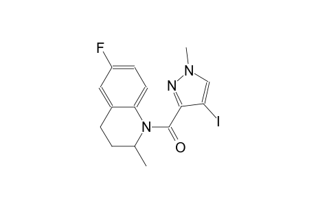 6-fluoro-1-[(4-iodo-1-methyl-1H-pyrazol-3-yl)carbonyl]-2-methyl-1,2,3,4-tetrahydroquinoline