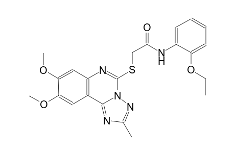 2-[(8,9-dimethoxy-2-methyl[1,2,4]triazolo[1,5-c]quinazolin-5-yl)sulfanyl]-N-(2-ethoxyphenyl)acetamide
