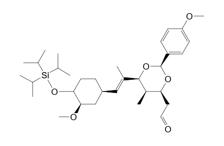 1,3-Dioxane-4-acetaldehyde, 2-(4-methoxyphenyl)-6-[2-[3-methoxy-4-[[tris(1-methylethyl)silyl]oxy]cyclohexyl]-1-methylethenyl]-5-methyl-, [2S-[2.alpha.,4.alpha.,5.alpha.,6.alpha.[E(1S*,3S*,4S*)]]]-