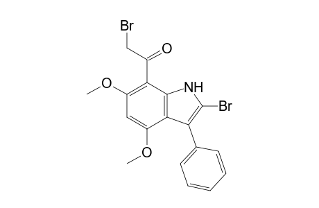 2-Bromo-1-(2-bromo-4,6-dimethoxy-3-phenylindol-7-yl)ethanone