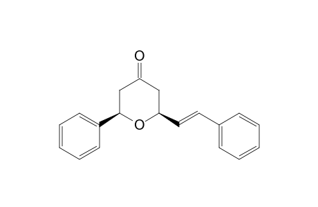 2-Phenyl-6-((E)-styryl)dihydro-2H-pyran-4(3H)-one