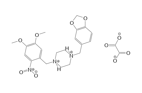1-(1,3-benzodioxol-5-ylmethyl)-4-(4,5-dimethoxy-2-nitrobenzyl)piperazinediium oxalate