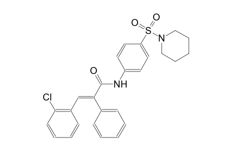 (2E)-3-(2-chlorophenyl)-2-phenyl-N-[4-(1-piperidinylsulfonyl)phenyl]-2-propenamide