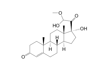 4-Pregnen-17,21-diol-3,20-dione 21-aldehyde hemiacetal
