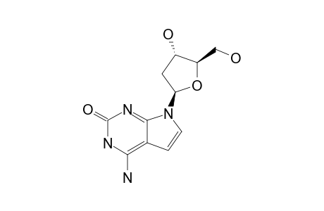 4-AMINO-7-(2'-DEOXY-BETA-D-ERYTHRO-PENTOFURANOSYL)-3,7-DIHYDRO-2H-PYRROLO-[2,3-D]-PYRIMIDIN-2-ONE