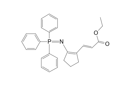 Ethyl 3-(2-triphenylphosphoranylideneaminocyclopent-1-enyl)propenoate