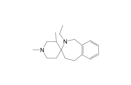 N-Ethyl-1',5'-dimethyl-1,2,4,5-tetrahydro-spiro[3H-(2)benzazepine-3,4'-piperidine]